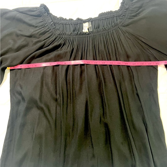 Elan Peasant Top Boho On or Off Shoulder Large Bell Sleeves Hippie SZ M EUC - Picture 4 of 5